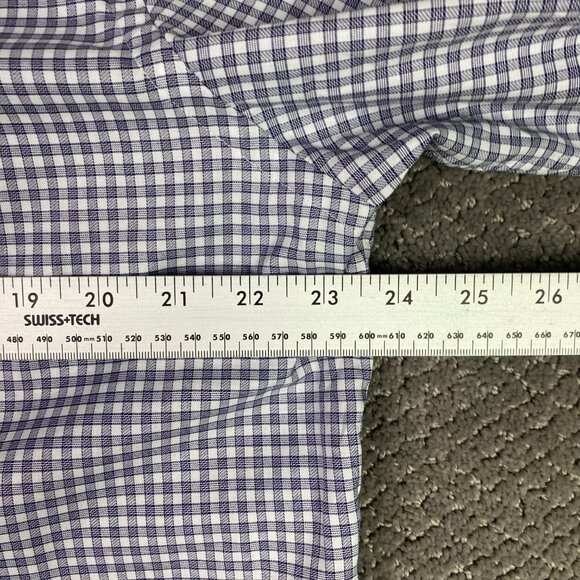 Eton Contemporary Shirt Men's 43 17 Blue White Gingham Check Signature Twill - Picture 10 of 14
